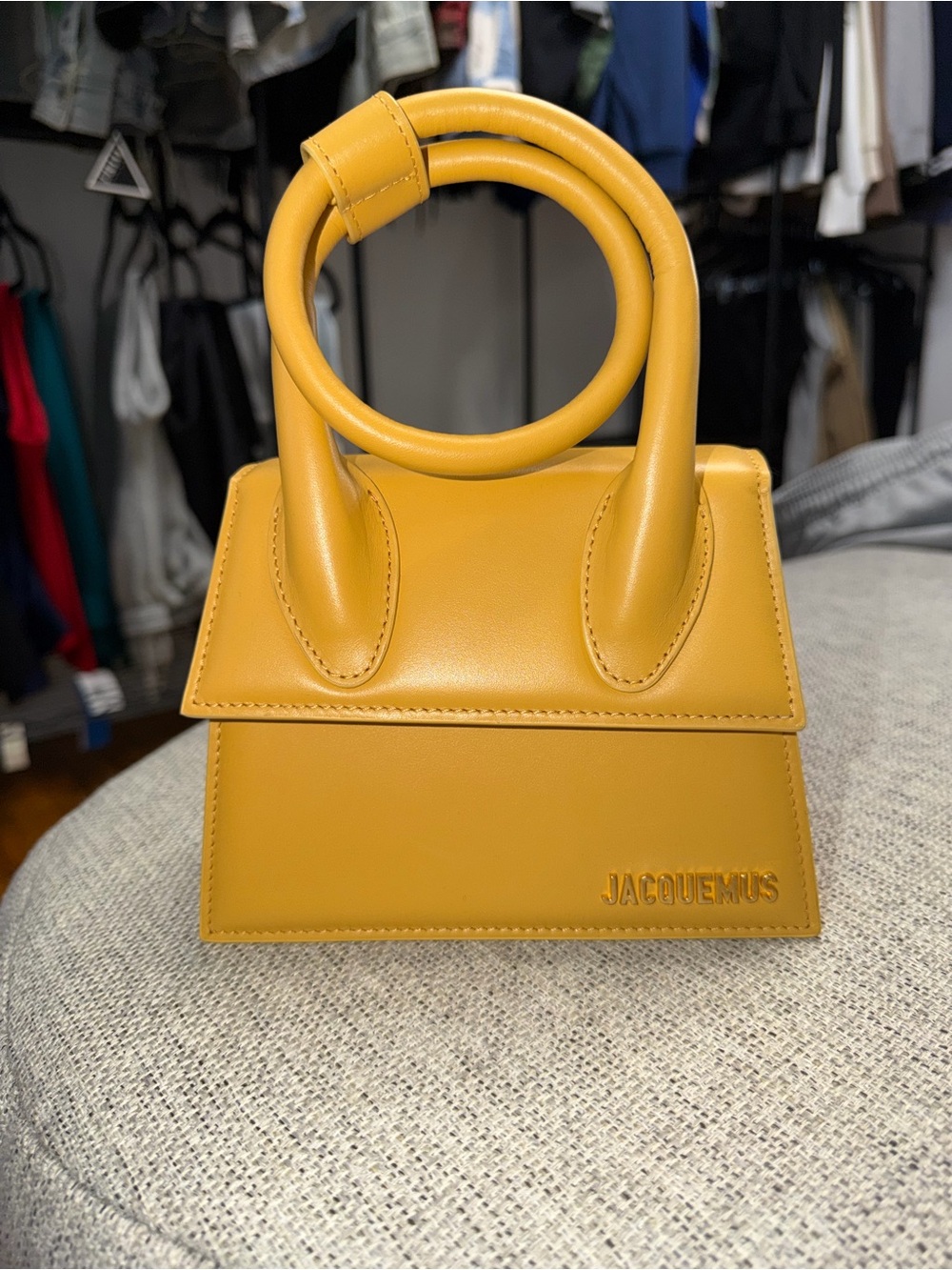 Jacquemus Mustard Yellow Mini Handheld Bag NWOT